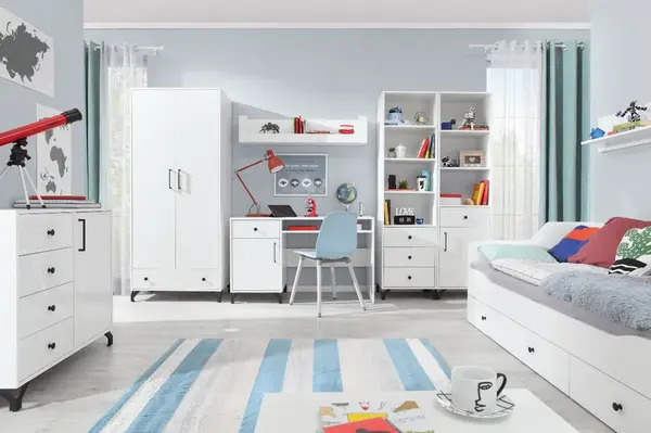 Dětský pokoj bjorn, skandinávský styl - bílá