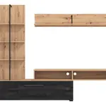 Obývací stěna atrej - dub artisan/černá