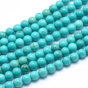 Natural Magnesite Round Beads Strands