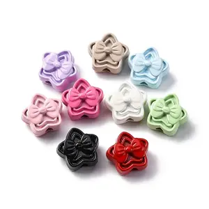9 Colors Spray Painted Alloy Beads