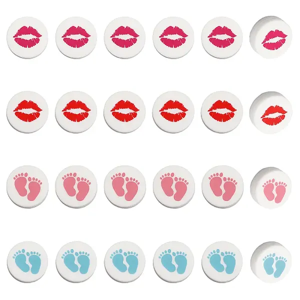 16Pcs 4 Style Food Grade Eco-Friendly Silicone Beads