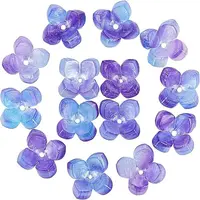 4-Petal Cellulose Acetate(Resin) Bead Caps