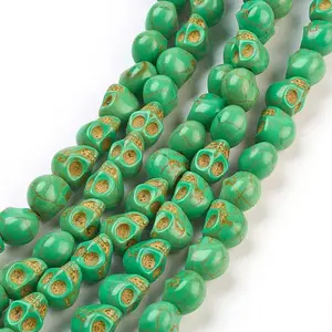Dyed Synthetic Turquoise Bead Strands