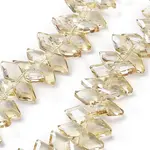Electroplate Rhombus Glass Beads Strands