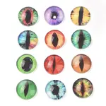 Half Round/Dome Dragon Eye Printed Glass Cabochons