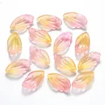 Autumn Theme Two Tone Spray Painted Glass Pendants