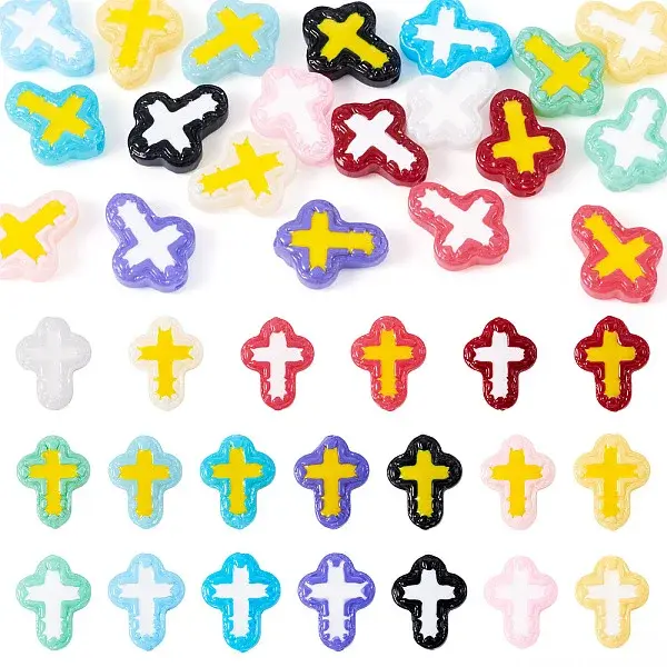 20Pcs 20 Colors Handmade Lampwork Enamel Beads