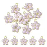 10Pcs Light Gold Plated Alloy Enamel Pendants