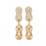 Brass Micro Pave Clear Cubic Zirconia Peg Bails Pendants