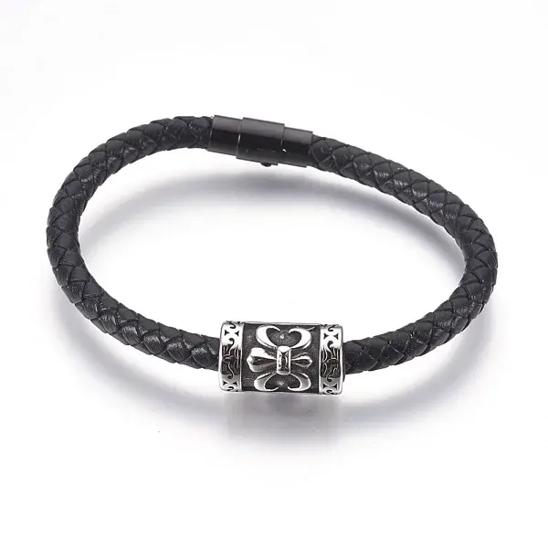 Men's Braided Leather Cord Bracelets