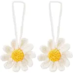 2Pcs Handmade Crochet Cotton Daisy Decoration