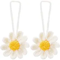2Pcs Handmade Crochet Cotton Daisy Decoration