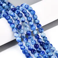 Dyed Natural White Jade Beads Strands
