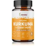 Blendea Organic Kurkuma + Piperin kapsle pro podporu zdraví jater 90 cps