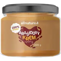 Allnature Arašídový krém jemný 100% ořechový krém 220 g