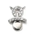 Brass Micro Pave Cubic Zirconia Pendants