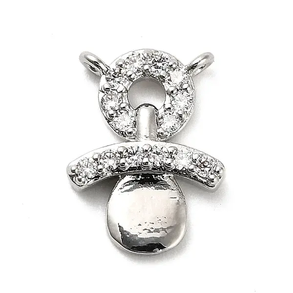 Brass Micro Pave Cubic Zirconia Pendants