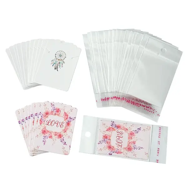 24Pcs 3 Colors Cardboard Necklace Display Cards