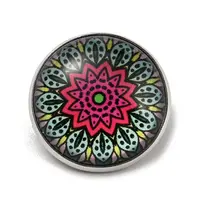 Round Glass Brooches