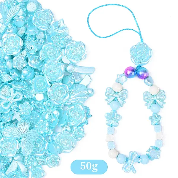 50G Acrylic Pearly Lustre Beads
