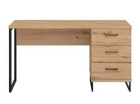 Psací stůl nathan - dub artisan/černá