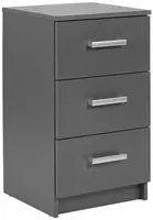 3-zásuvková komoda wren - šedá