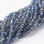 Electroplate Glass Faceted Rondelle Beads Strands