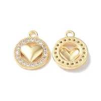 Brass Micro Pave Cubic Zirconia Pendants