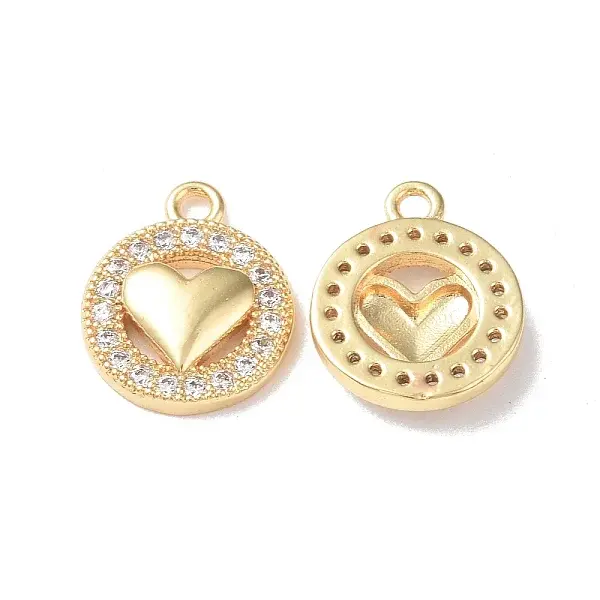 Brass Micro Pave Cubic Zirconia Pendants
