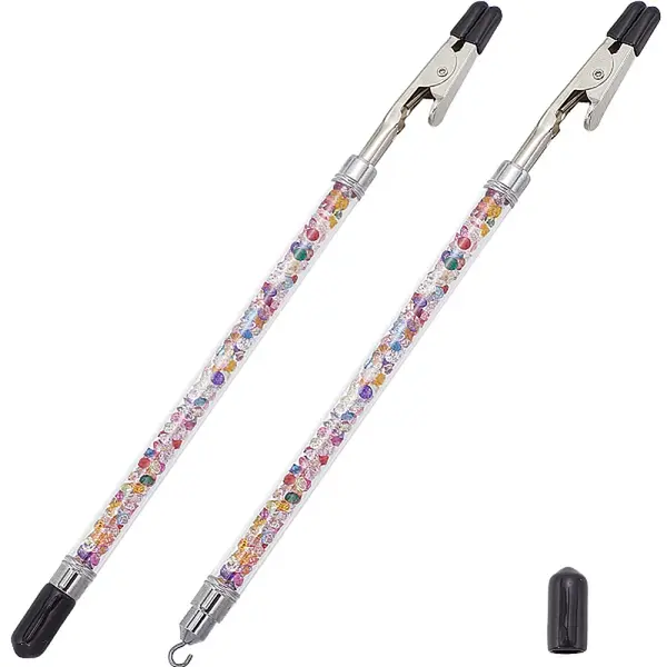 2Pcs Iron and PVC and Acrylic Alligator Memo Clips