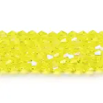 Transparent Electroplate Glass Beads Strands