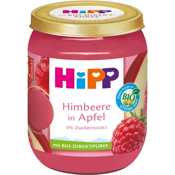 Hipp BIO jablko a maliny ovocný príkrm 160 g