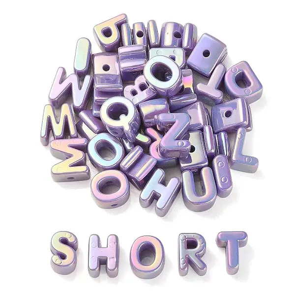 UV Plating Rainbow Iridescent Acrylic Beads