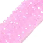 Baking Electroplate Glass Beads Strands