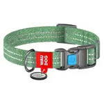 WAUDOG Re-cotton Bavlněný obojek pro psy tm.zelený, Velikost: S