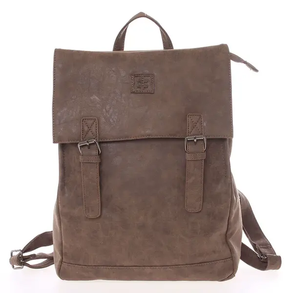 Módní stylový batoh hnědý - Enrico Benetti Travers