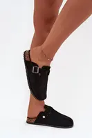 BIG STAR SHOES Dámské Pantofle Na Korkové Platformě Stříbrná Spona Big Star