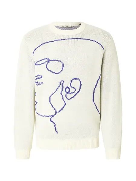 Only & Sons Sveter 'ONSHAMILTON'  nebielená / modrá