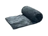 Tmavosivá mikroplyšová deka CALMI 150x200 cm