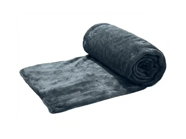 Tmavosivá mikroplyšová deka CALMI 150x200 cm