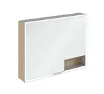 Villeroy & Boch My View+ - Zrkadlová skrinka s LED osvetlením 100x75x17 cm, 2 dvierka, Nordic Oak/sivá A48110VJ