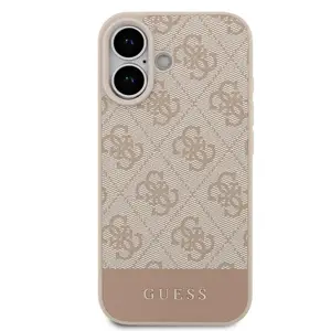 Zadní kryt Guess PU 4G Stripe pro Apple iPhone 17, růžová