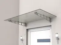 Vchodová strieška GUTTAVORDACH HD/LT 160 x 90 cm strieborná / číra GU7400024