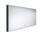 Nimco Zrcadla - Zrcadlo s LED osvětlením, 140x70 cm, dotykový senzor, matná černá ZPC 13008VX-90