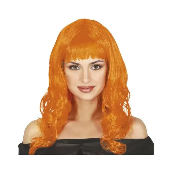 Guirca Dámska parochňa oranžová dlhá s ofinou