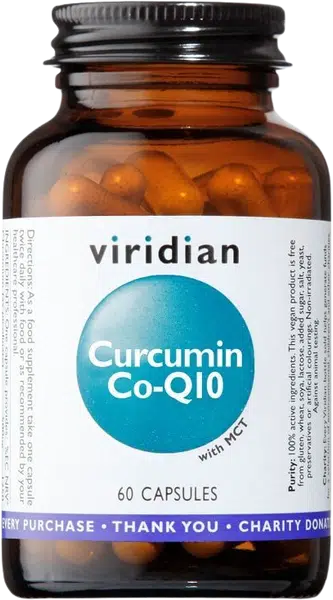 VIRIDIAN Kurkumin a Koenzym Q10 60 kapslí