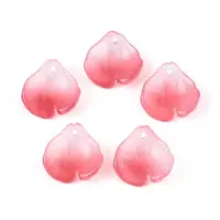 Transparent Glass Petal Pendants