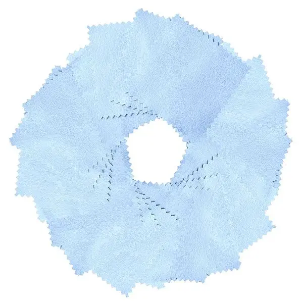 15Pcs Faux Suede Fabric Square Silver Polishing Cloth