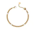 Liu Jo Korálkový pozlátený náramok s kryštálmi LJ2983