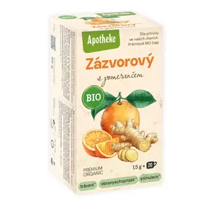 Apotheke BIO Zázvorový s pomerančem porcovaný čaj 20x1,5 g